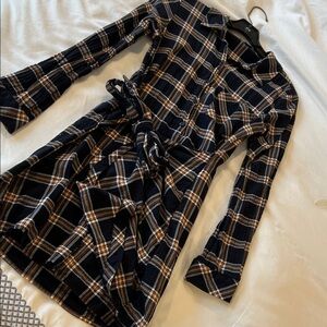 Sanctuary Plaid Long Sleeve Dress